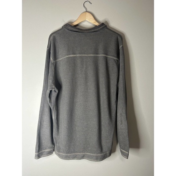 Tommy Bahama Sweater Reversable Quarter Zip Pull Over Men's XLarge Gray - Picture 4 of 6